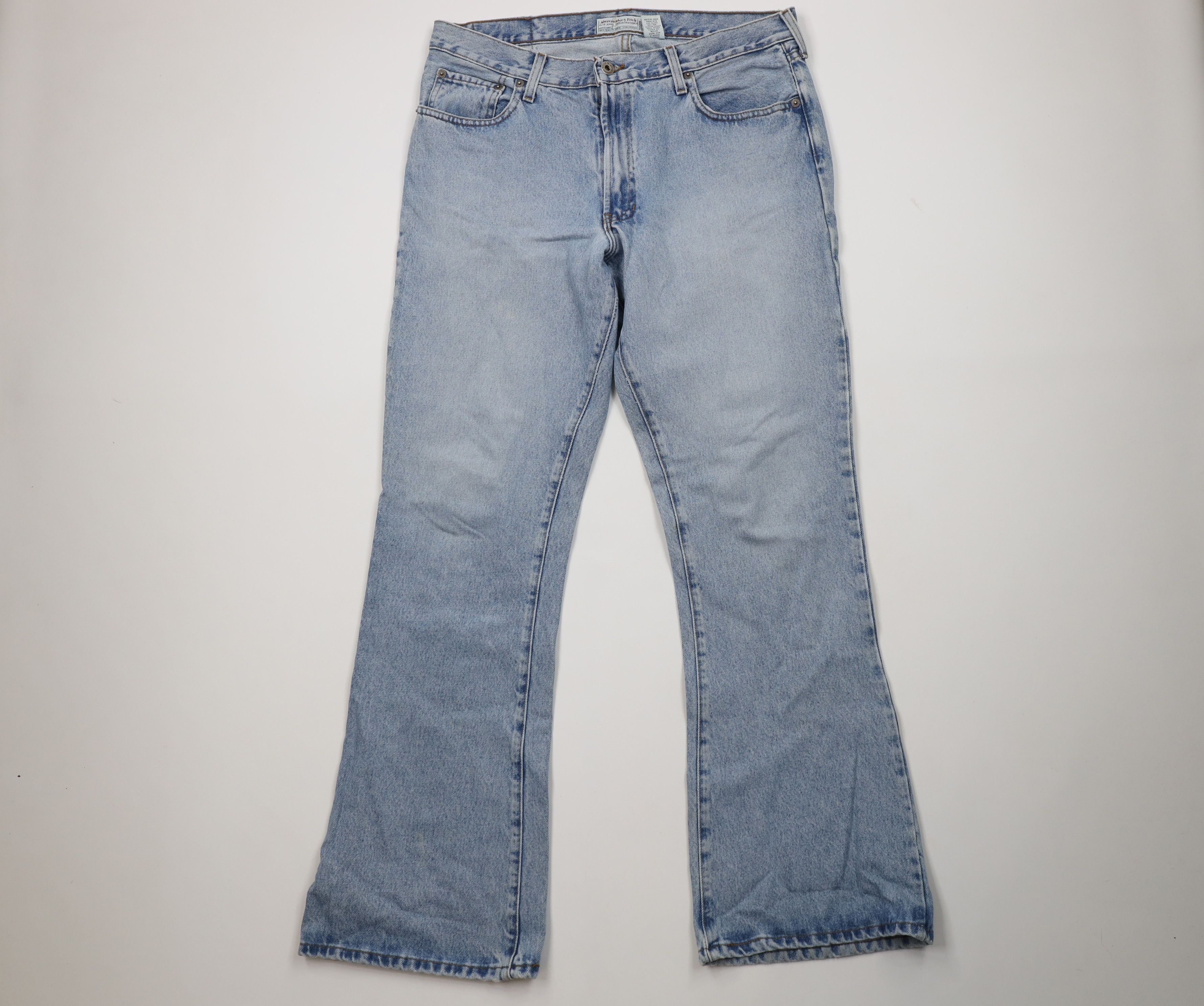 Abercrombie & Fitch Vintage 90s Y2K Abercrombie & Fitch Flare Wide Leg Jeans USA Size 34" / US 12 / IT 48 - 1 Thumbnail