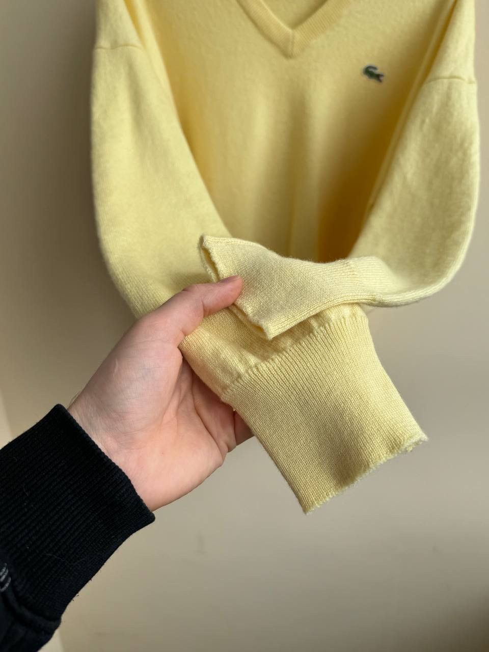 Lacoste × Vintage Lacoste vintage sweater 90s Y2K yellow knitwear Size US M / EU 48-50 / 2 - 5 Thumbnail