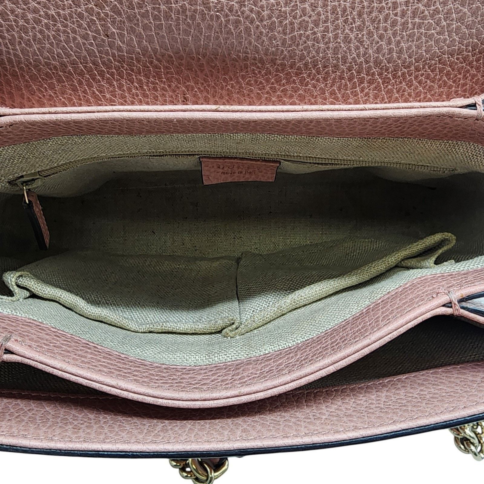 Gucci GG Marmont Pebbled Leather Interlocking Top Handle Bag Pink Size ONE SIZE - 5 Thumbnail