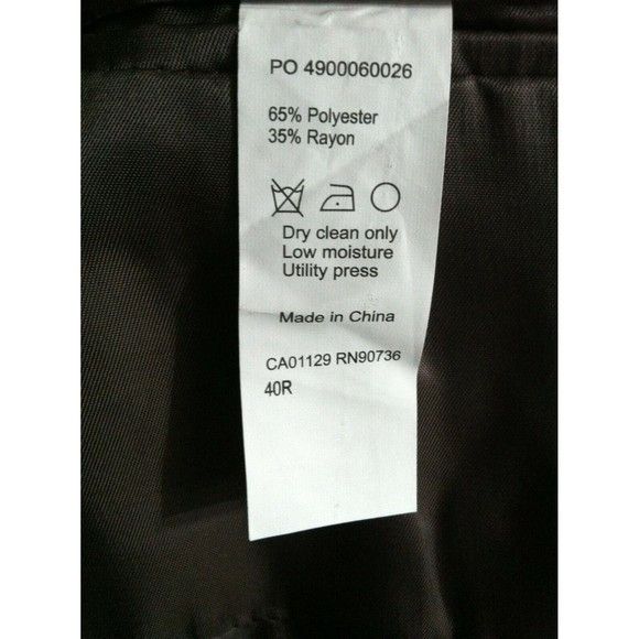 Calvin Klein CALVIN KLEIN MEN'S NEW POLYESTER BLEND JACKET BLAZER SZ :40R Size 40R - 4 Thumbnail
