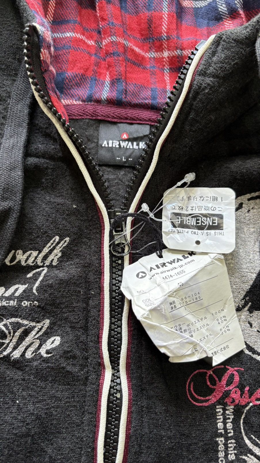 If Six Was Nine AIRWALK HOODIE PUNK POEM BONDAGE SKULL JAPANESE Size US L / EU 52-54 / 3 - 4 Thumbnail