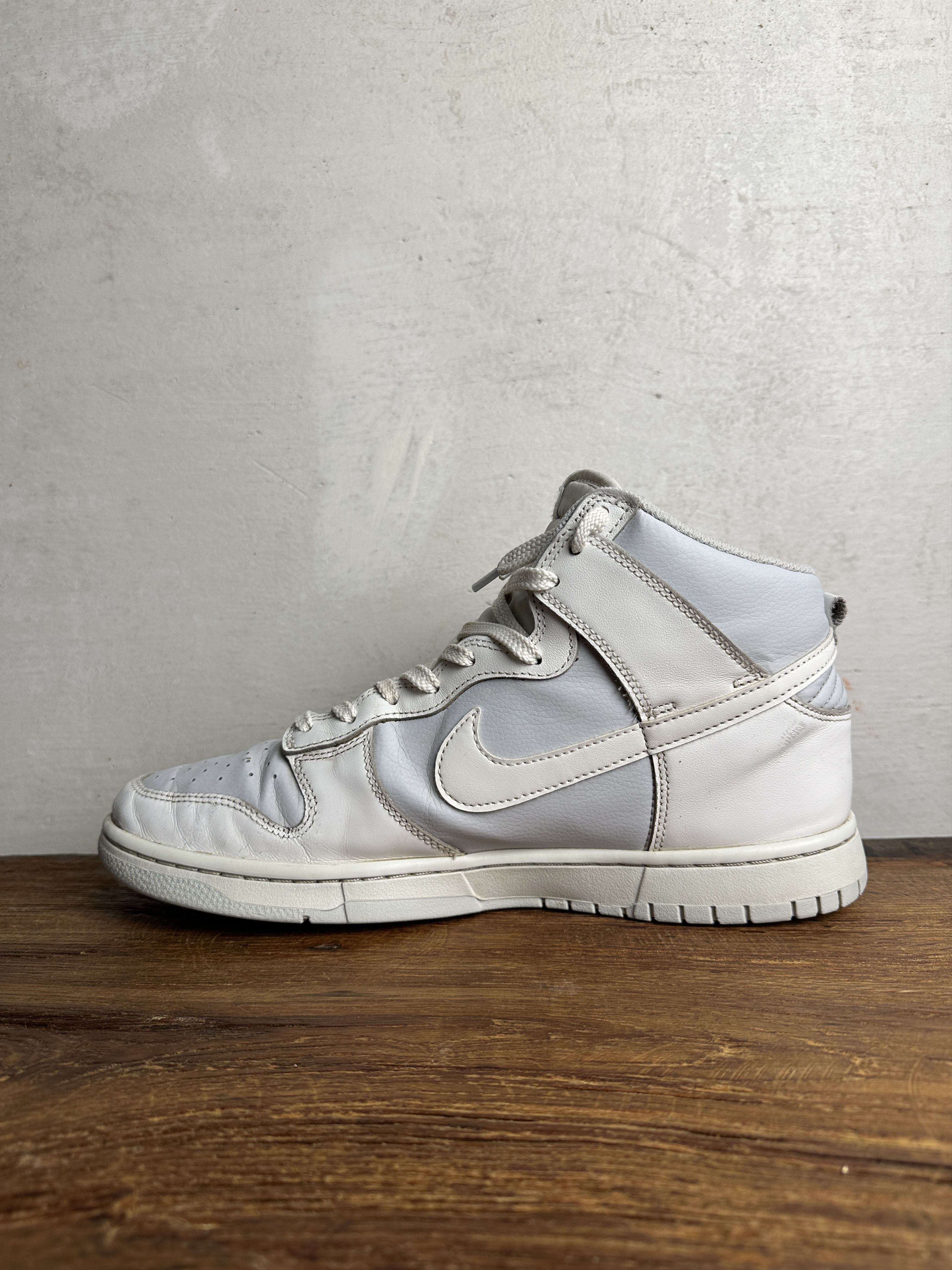 Nike Nike Dunk High Retro White/Grey Sneakers Size US 11 / EU 44 - 3 Thumbnail