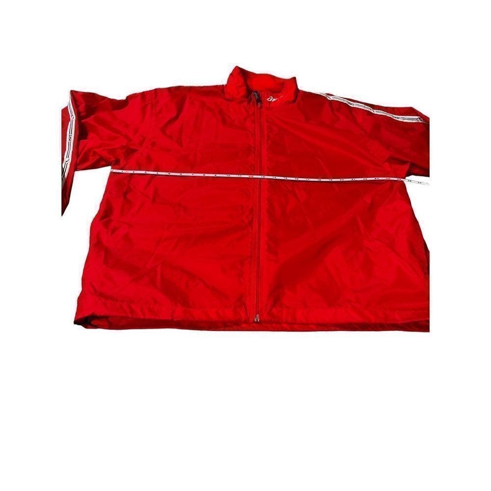 Asics Asics Red Windbreaker Jacket size Large Size US L / EU 52-54 / 3 - 4 Thumbnail