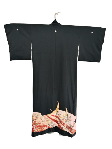 Komono Vintage Yukata Furisode Tomesode Kimono Japanese Traditional Size L / US 10 / IT 46 - 2 Thumbnail