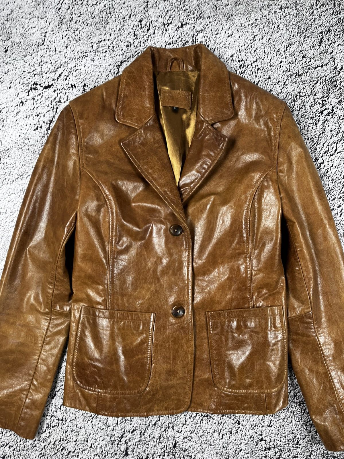 Leather Vintage Y2K Leather jacket avant garde aviator coat XL Size XL / US 12-14 / IT 48-50 - 5 Thumbnail