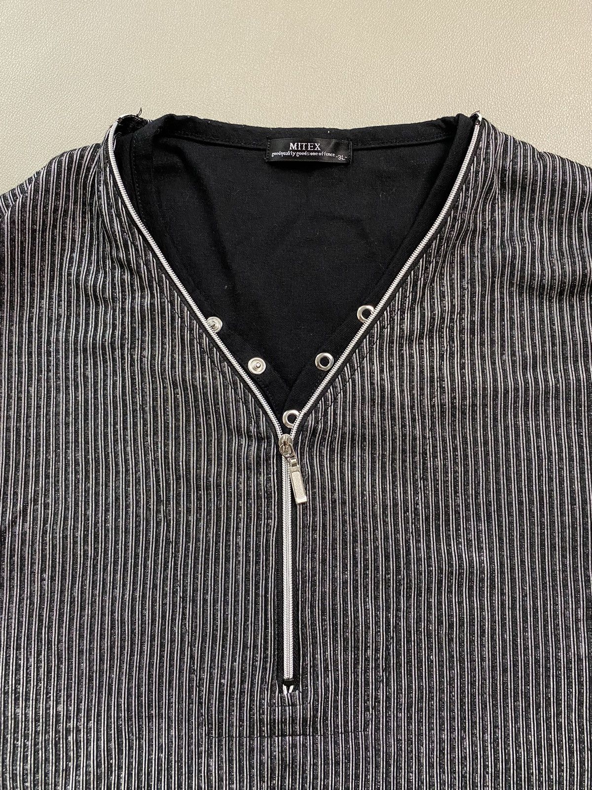 14th Addiction × KMRii × Yasuyuki Ishii Mitex Gothic Rock Double Layer Zip Longsleeve Size US XL / EU 56 / 4 - 5 Thumbnail
