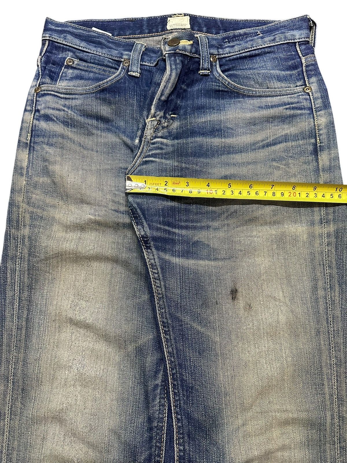 Japanese Brand Lee 101 Vintage Distressed Loose Jeans Striked and Faded Size US 30 / EU 46 - 16 Thumbnail