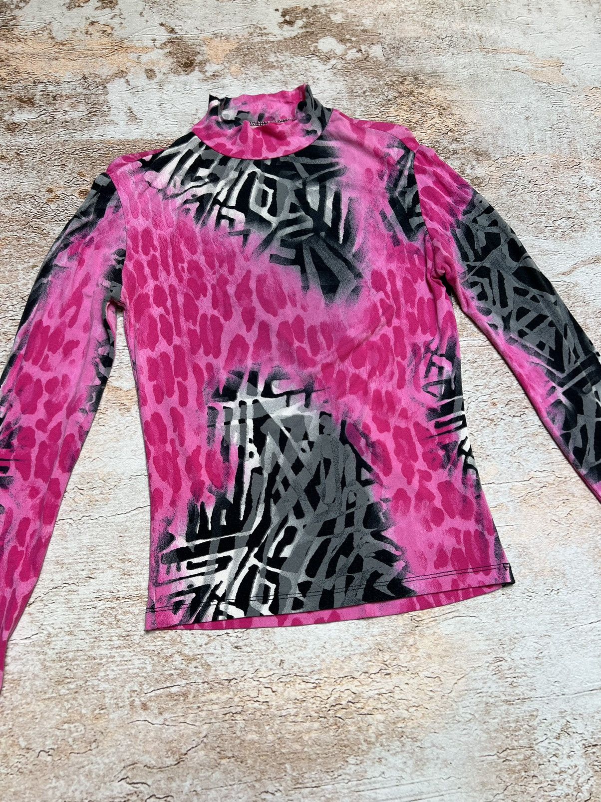 Vintage Vintage elastic abstract long sleeve Size S / US 4 / IT 40 - 2 Thumbnail