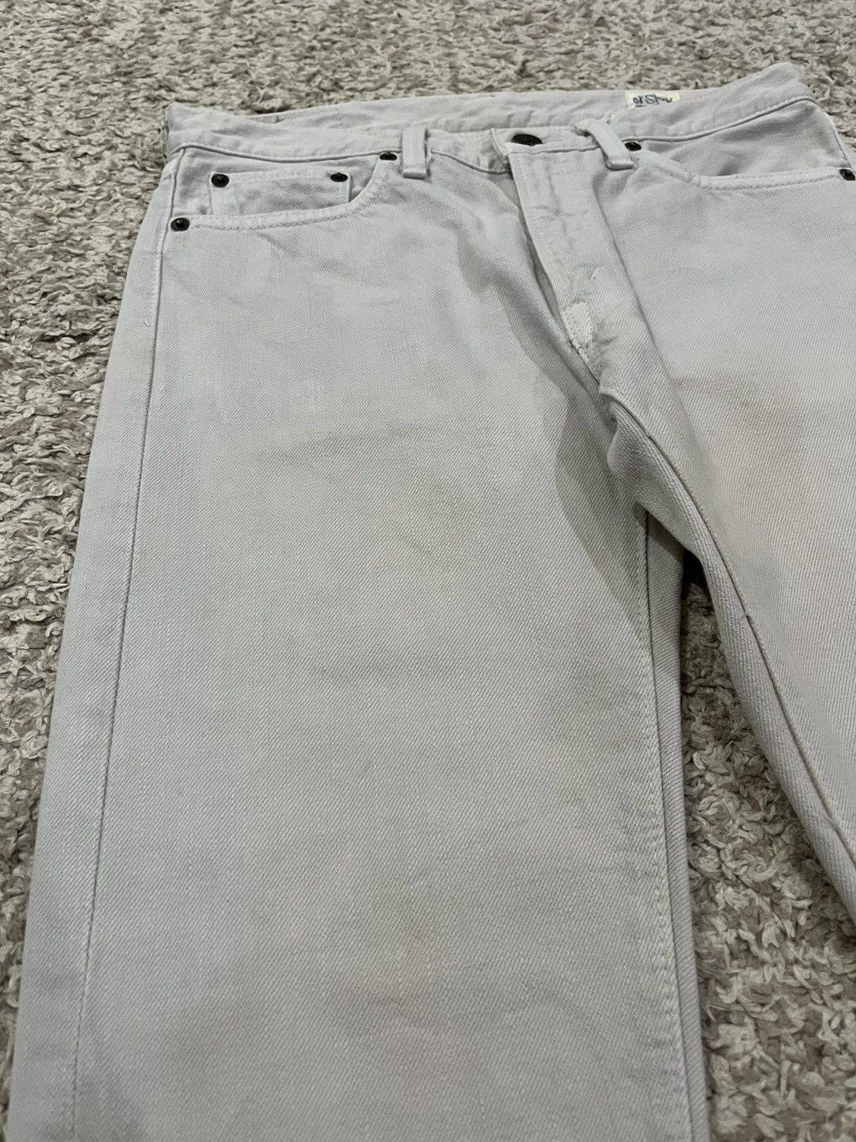 Orslow Vintage Orslow 107 Ivy Fit White Denim Jeans – Non-Selvedge Size US 29 - 4 Thumbnail