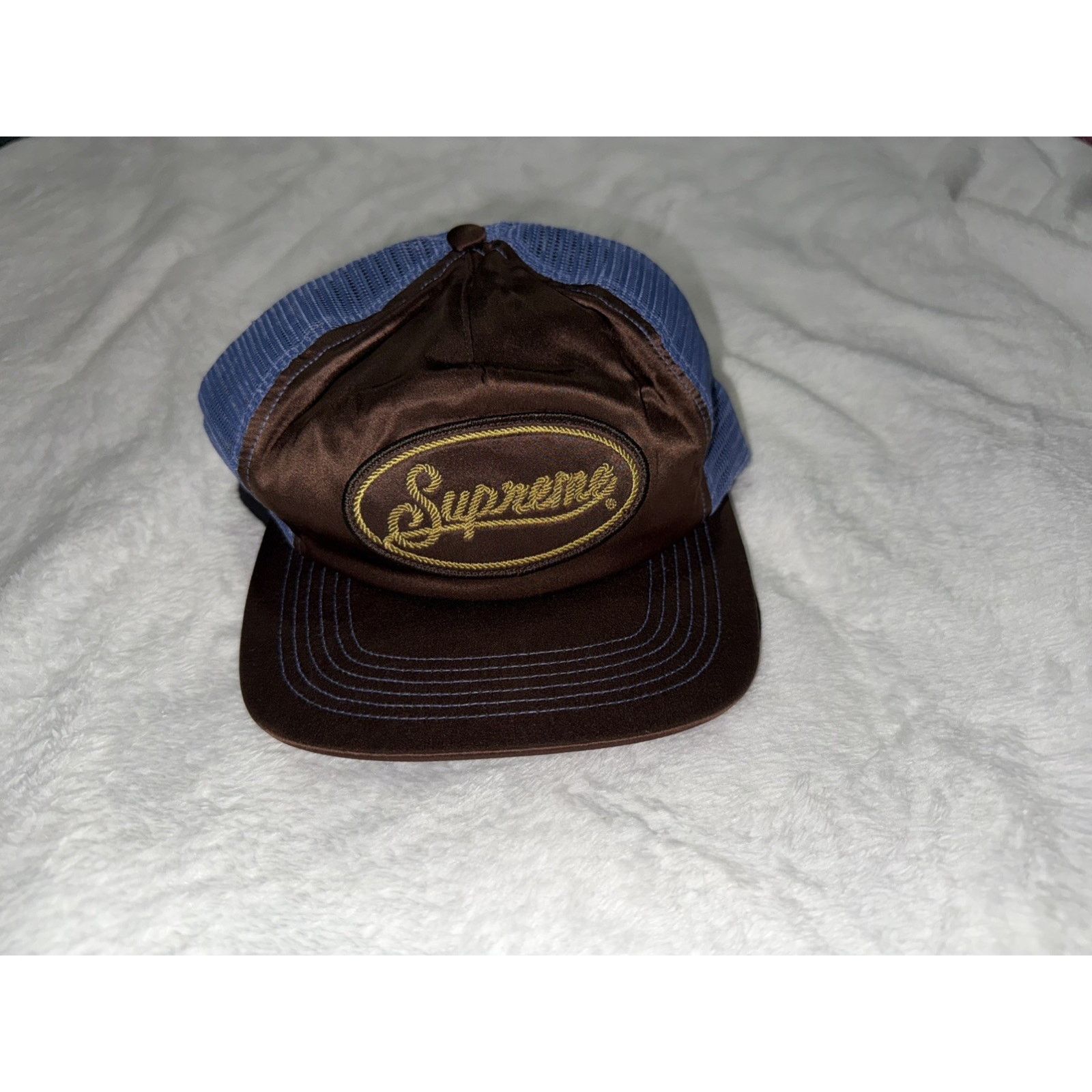 Supreme Supreme Satin Silk Cowboy Trucker Snapback Brown One Size Size ONE SIZE - 1 Thumbnail