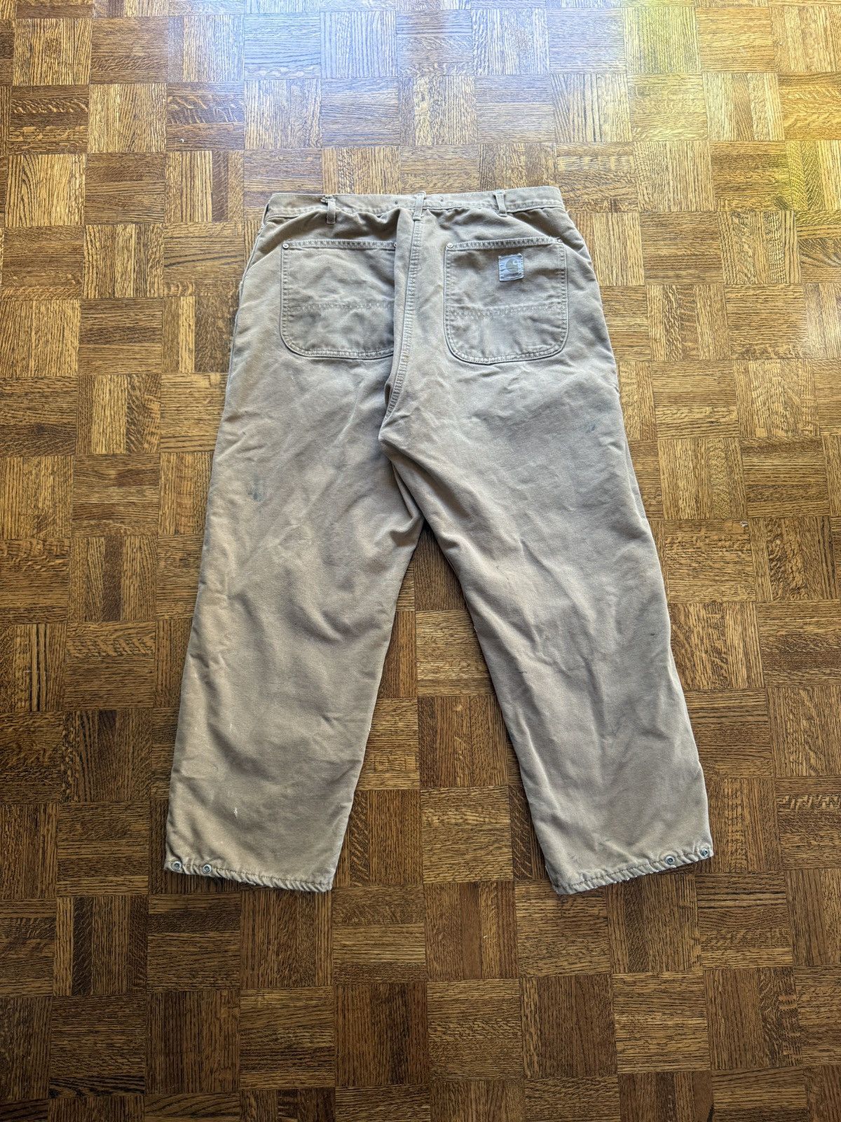 Carhartt Vintage 70s Carhartt Quilt Lined Snap Button Work Pants Size US 36 / EU 52 - 2 Thumbnail