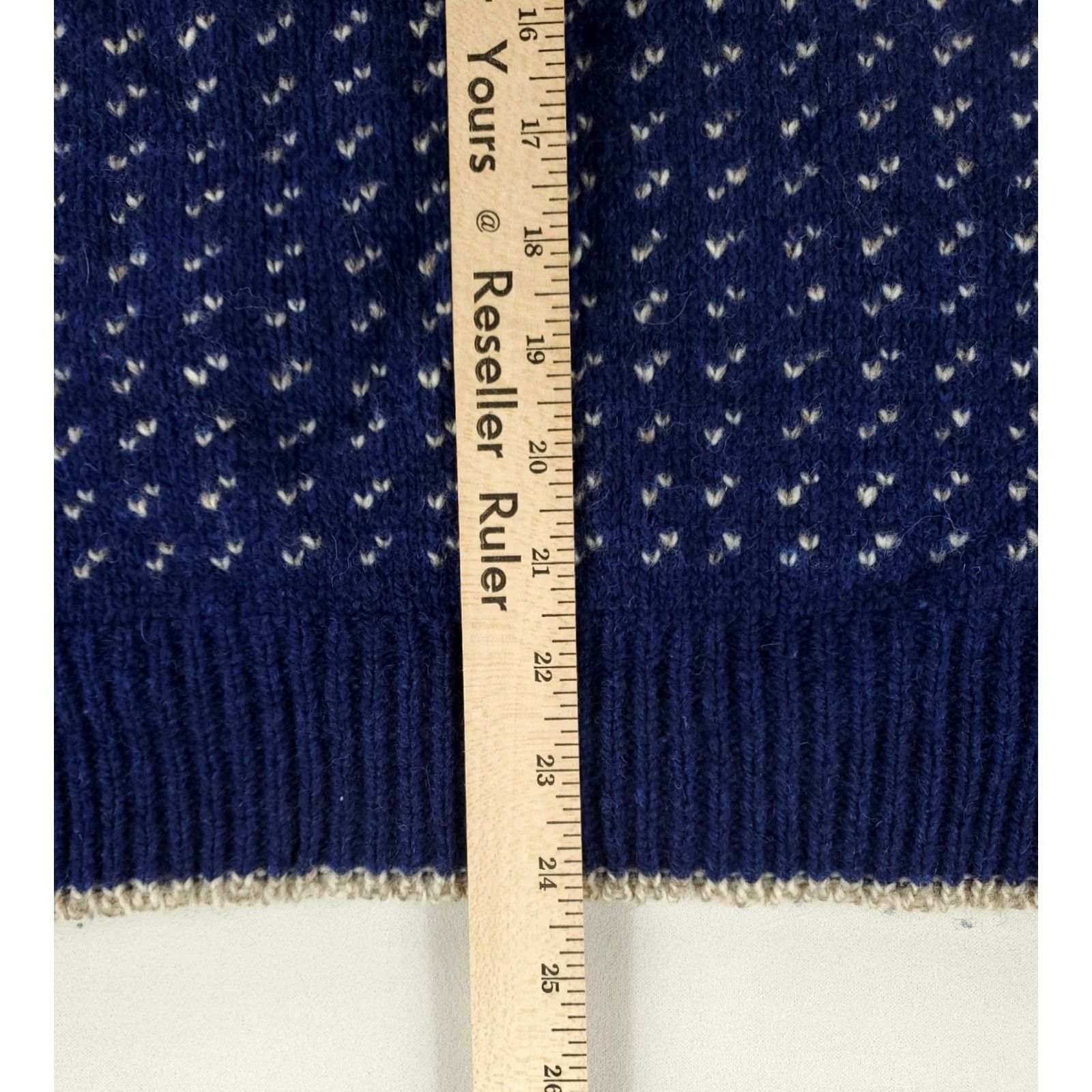 Vintage VINTAGE Pinnacle Sweater Birdseye VTG 70s Wool Blue White Long Sleeve Made USA Mens XL Pullover Wool Blue White Mens XL Size US XL / EU 56 / 4 - 5 Thumbnail