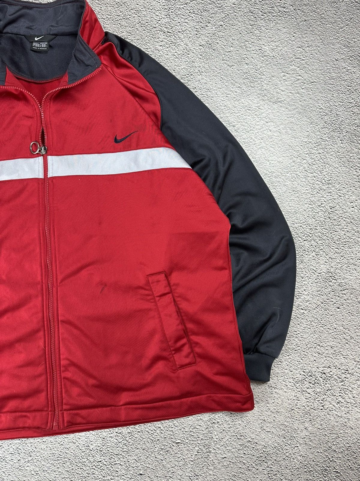 Nike Vintage Nike Olympic Full Zip Hoodie Y2K Washed Style Size US XL / EU 56 / 4 - 4 Thumbnail