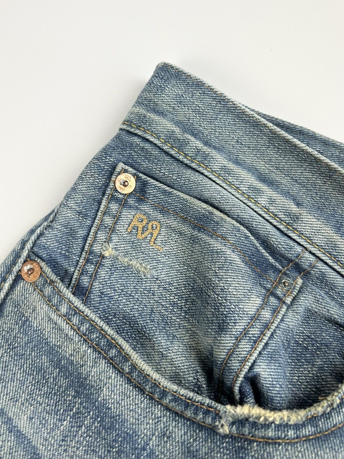 Japanese Brand Rare Ralph Lauren Double RRL Denim Pants Jeans Selvege Japan Size US 36 / EU 52 - 7 Thumbnail