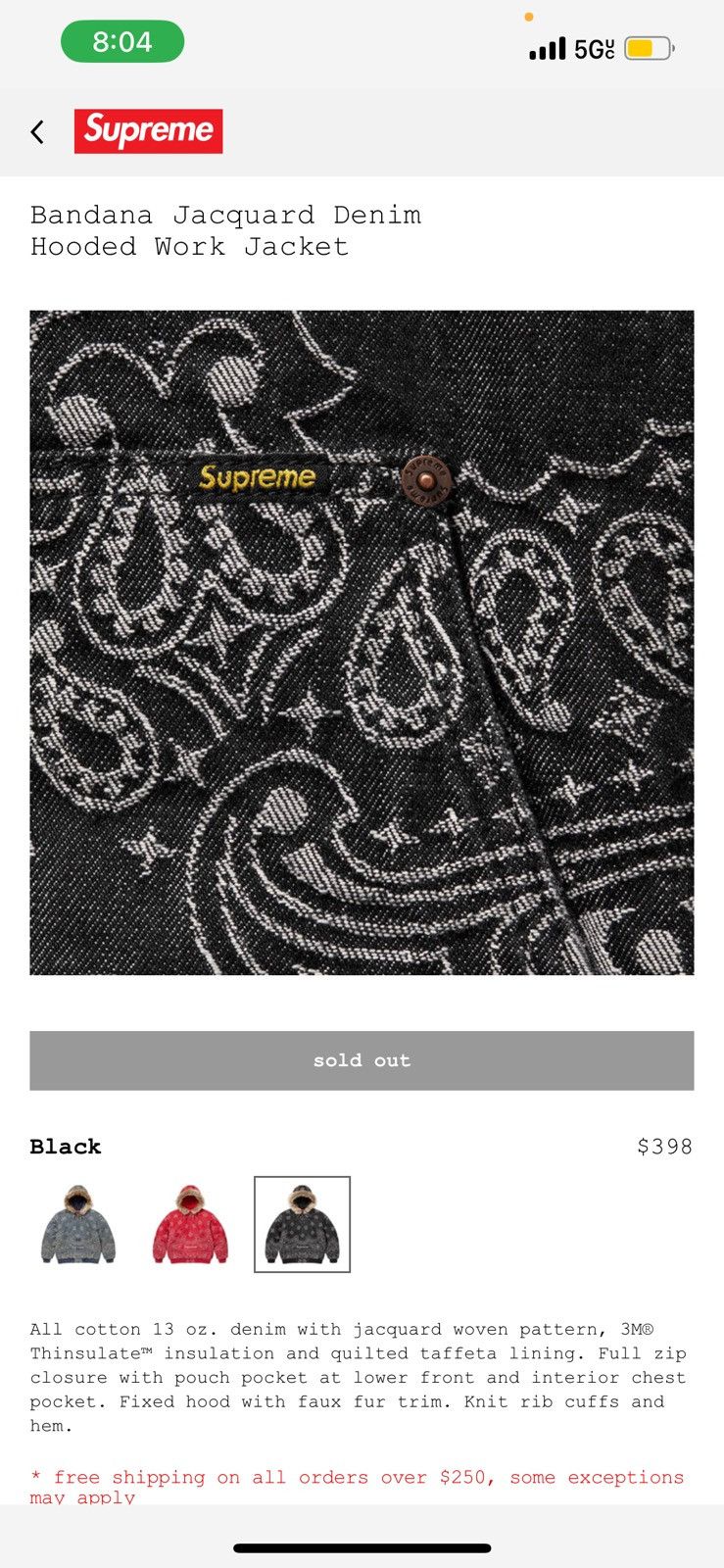 Supreme Supreme Bandana Jacket Size US L / EU 52-54 / 3 - 4 Thumbnail