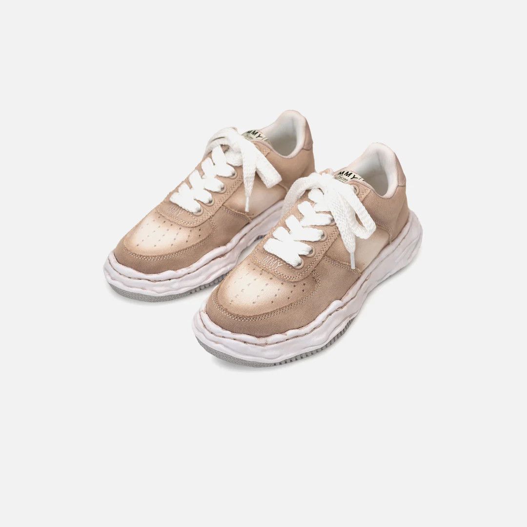 Maison MIHARA YASUHIRO o1mle0924 Canvas Low-Top Sneakers in Brown Size US 5 / EU 37 - 2 Thumbnail