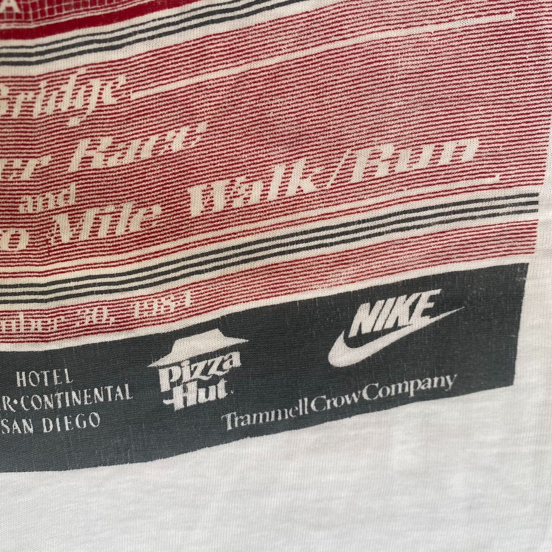Nike Vintage 80s Nike Running Shirt Marathon Single Stitch Tee Size US XL / EU 56 / 4 - 9 Thumbnail