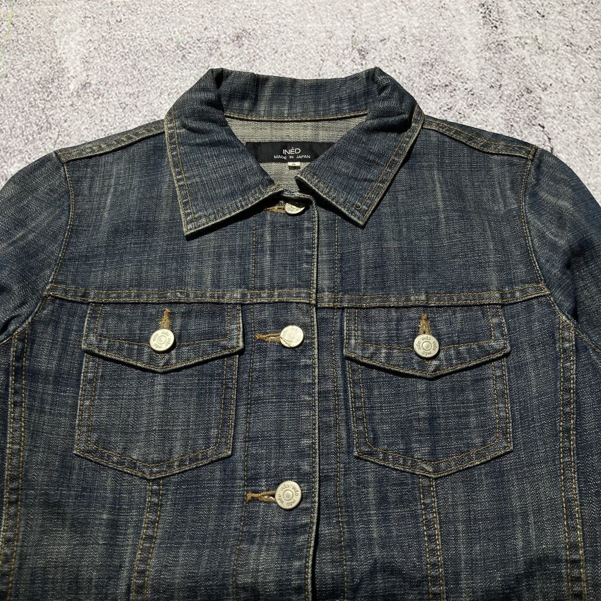 Yohji Yamamoto 🇯🇵 Vintage Ined Japan by Yohji Yamamoto Cropped Denim Jacket Size US XS / EU 42 / 0 - 4 Thumbnail