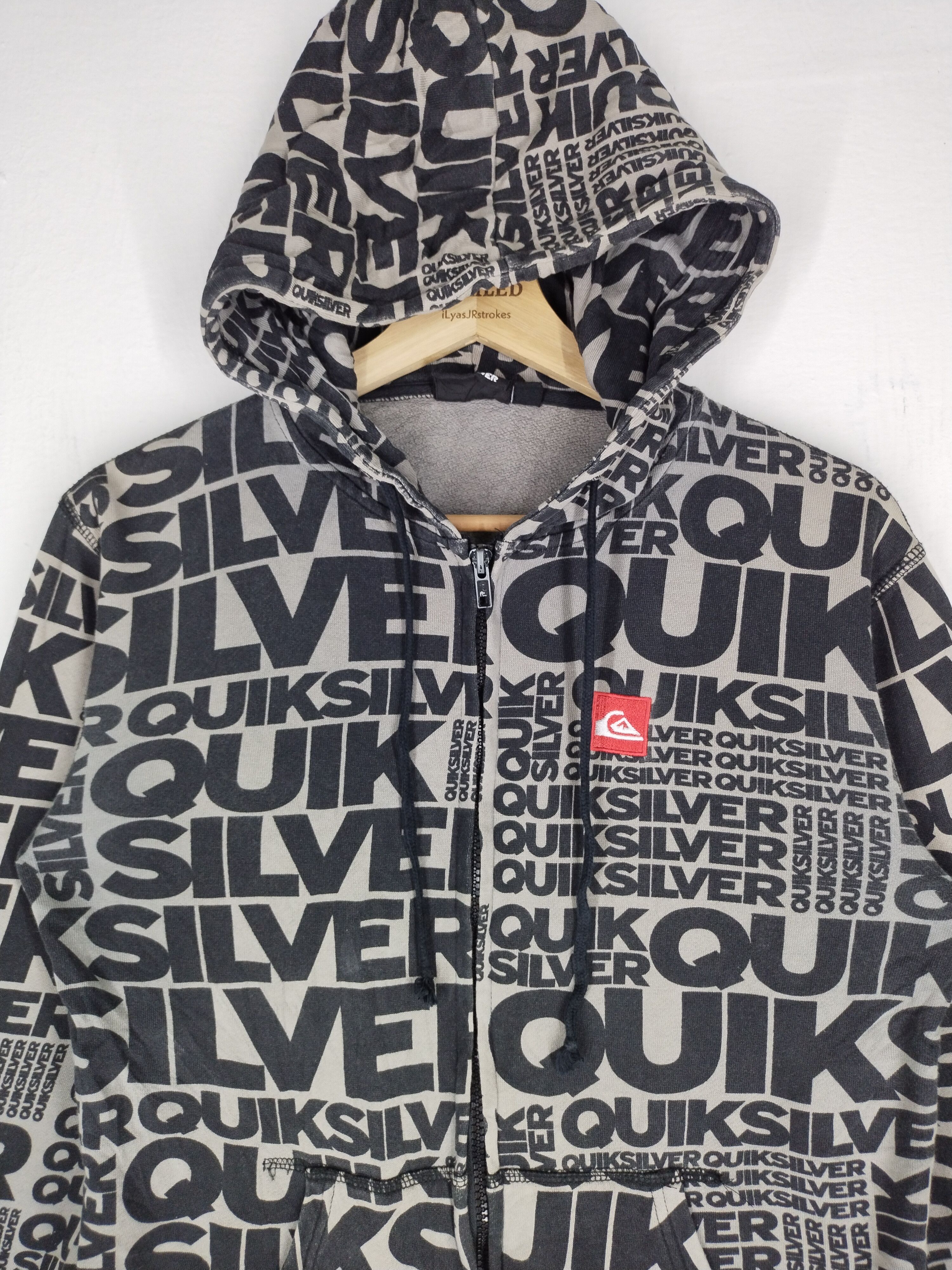 Quiksilver × Vintage Quiksilver All Over Print Hoodie Sweatshirt Size S Size US S / EU 44-46 / 1 - 2 Thumbnail