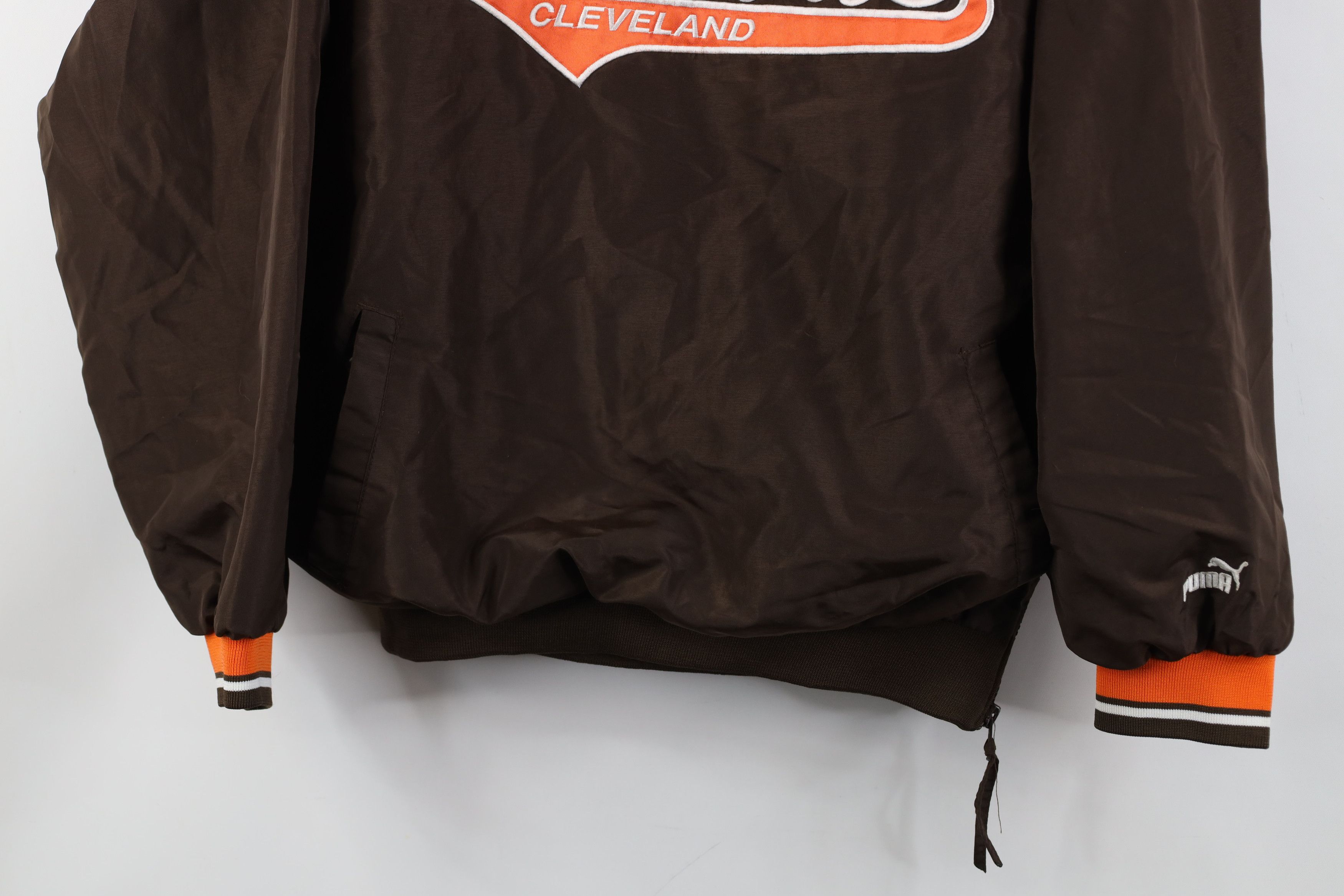 Puma Vintage 90s Puma Cleveland Football Windbreaker Jacket Size S / US 4 / IT 40 - 3 Thumbnail