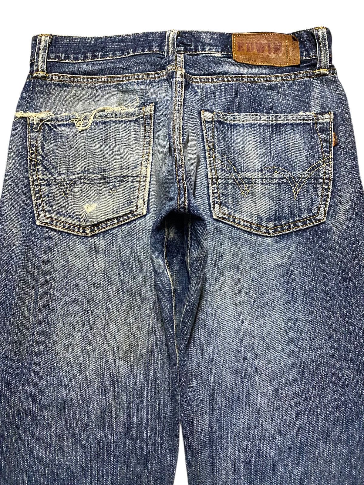 Junya Watanabe Vintage Japanese Brand Edwin 505 zxx Selvedge Distressed Size US 30 / EU 46 - 4 Thumbnail