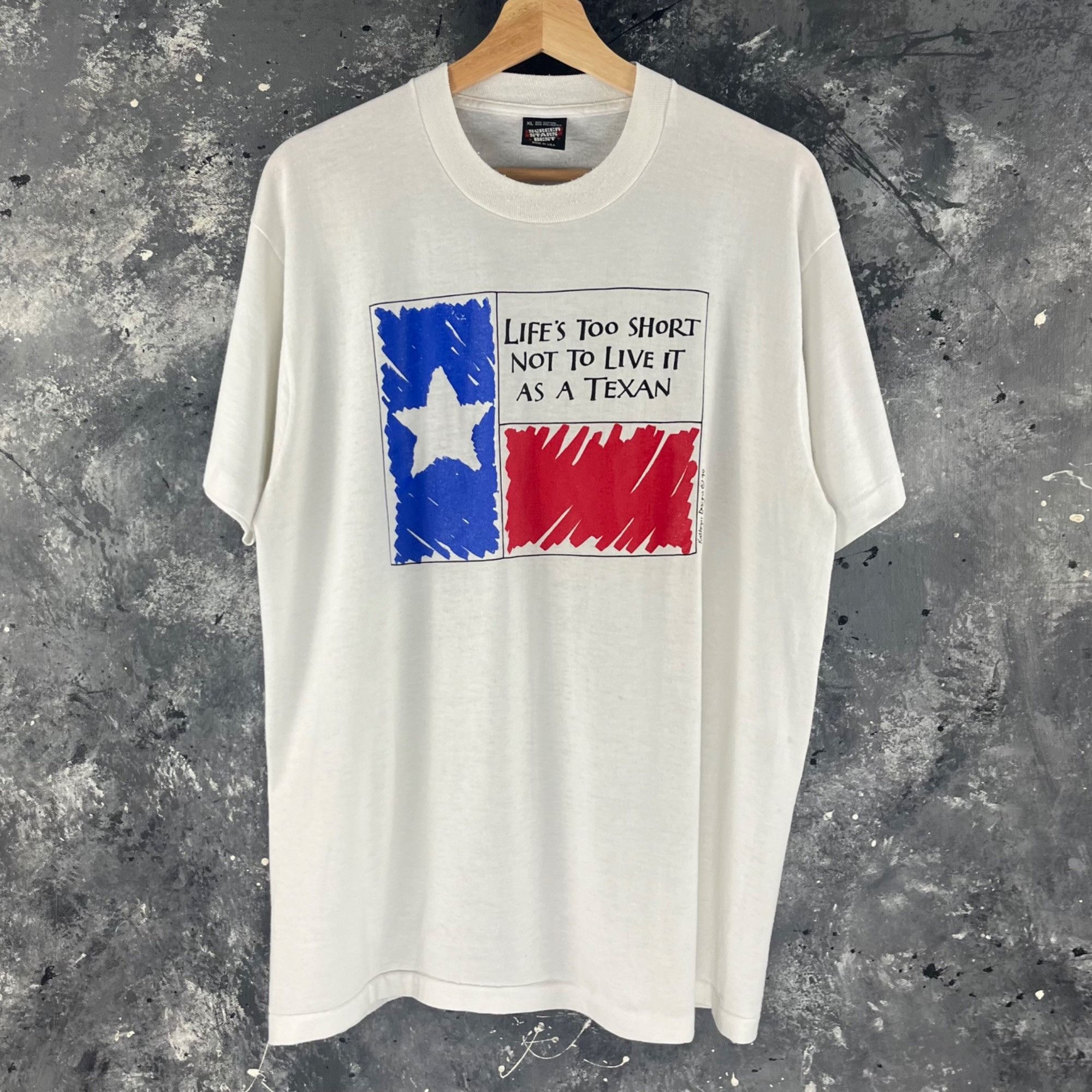 Vintage Vintage 1990 Texan script shirt Size US L / EU 52-54 / 3 - 1 Thumbnail
