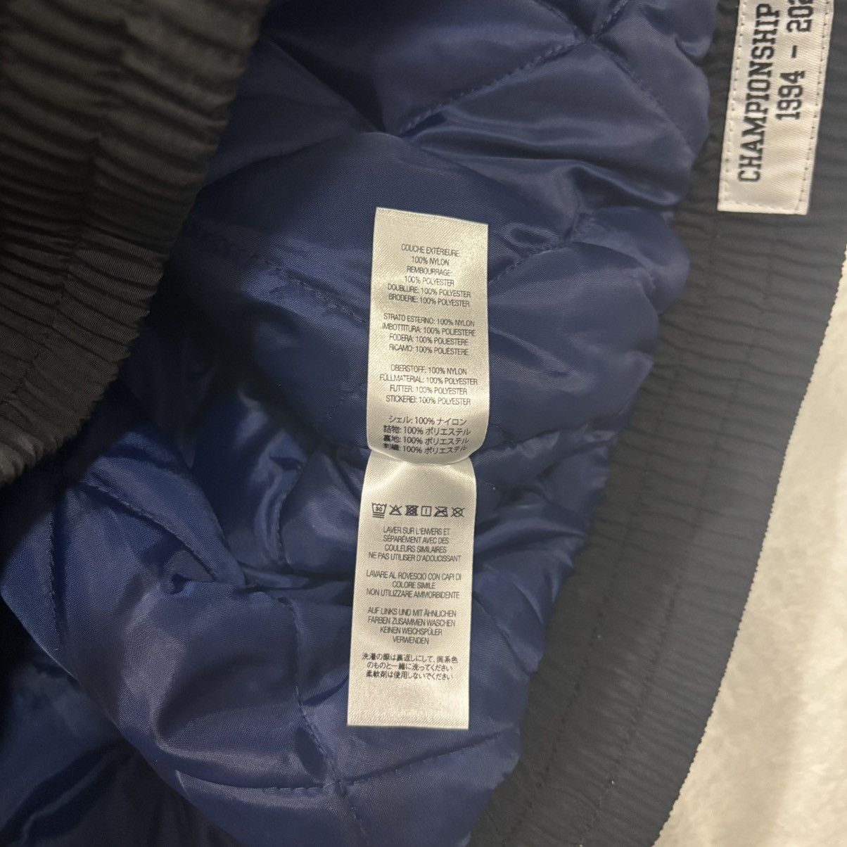Supreme Supreme Mitchell & Ness NCAA Stadium Jacket Black Large FW24 Size US L / EU 52-54 / 3 - 8 Thumbnail