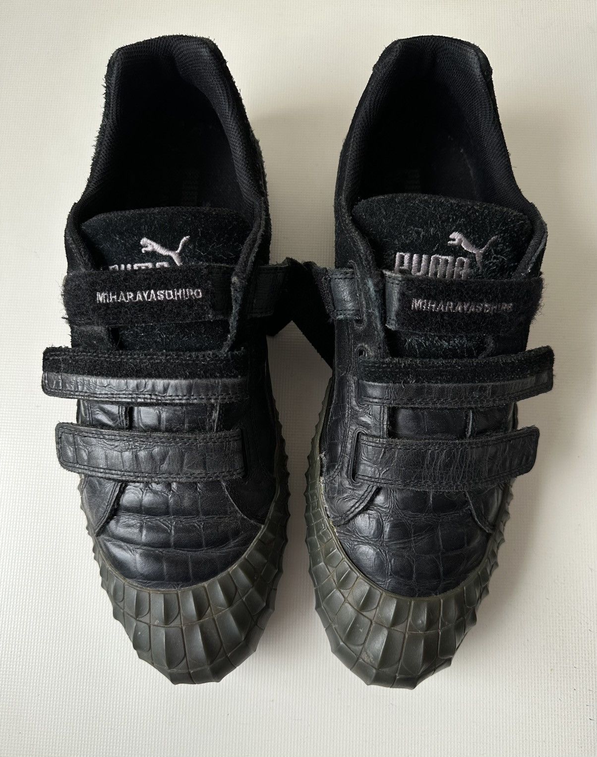 Maison MIHARA YASUHIRO × Puma Puma Mihara Yasuhiro MY-34 black velcro low top sneakers Size US 11 / EU 44 - 3 Thumbnail
