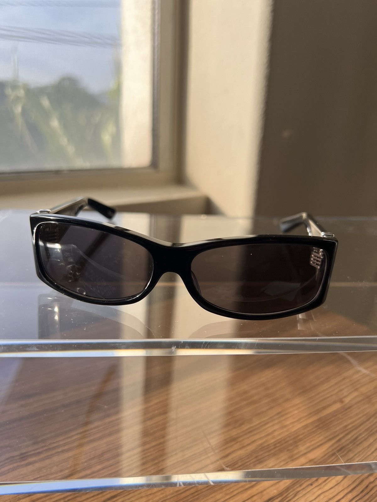 image of Chrome Hearts X Matty Boy Ulien Sunglasses in Black, Men's