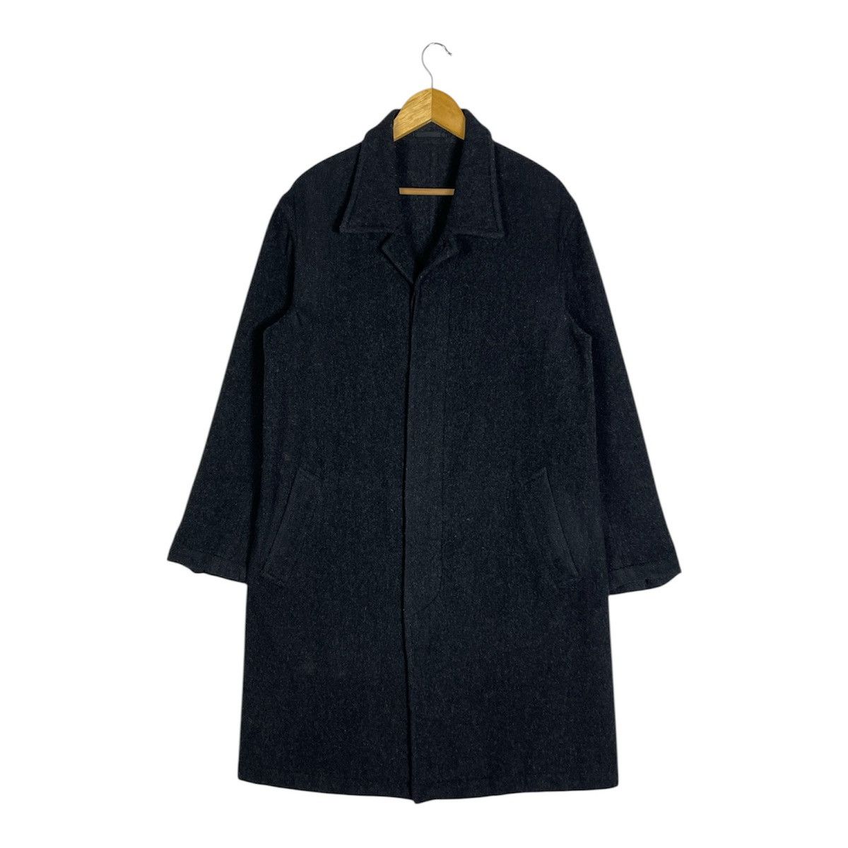 ?Archive AD2000 Comme des Garçons Homme Black Wool Overcoat
