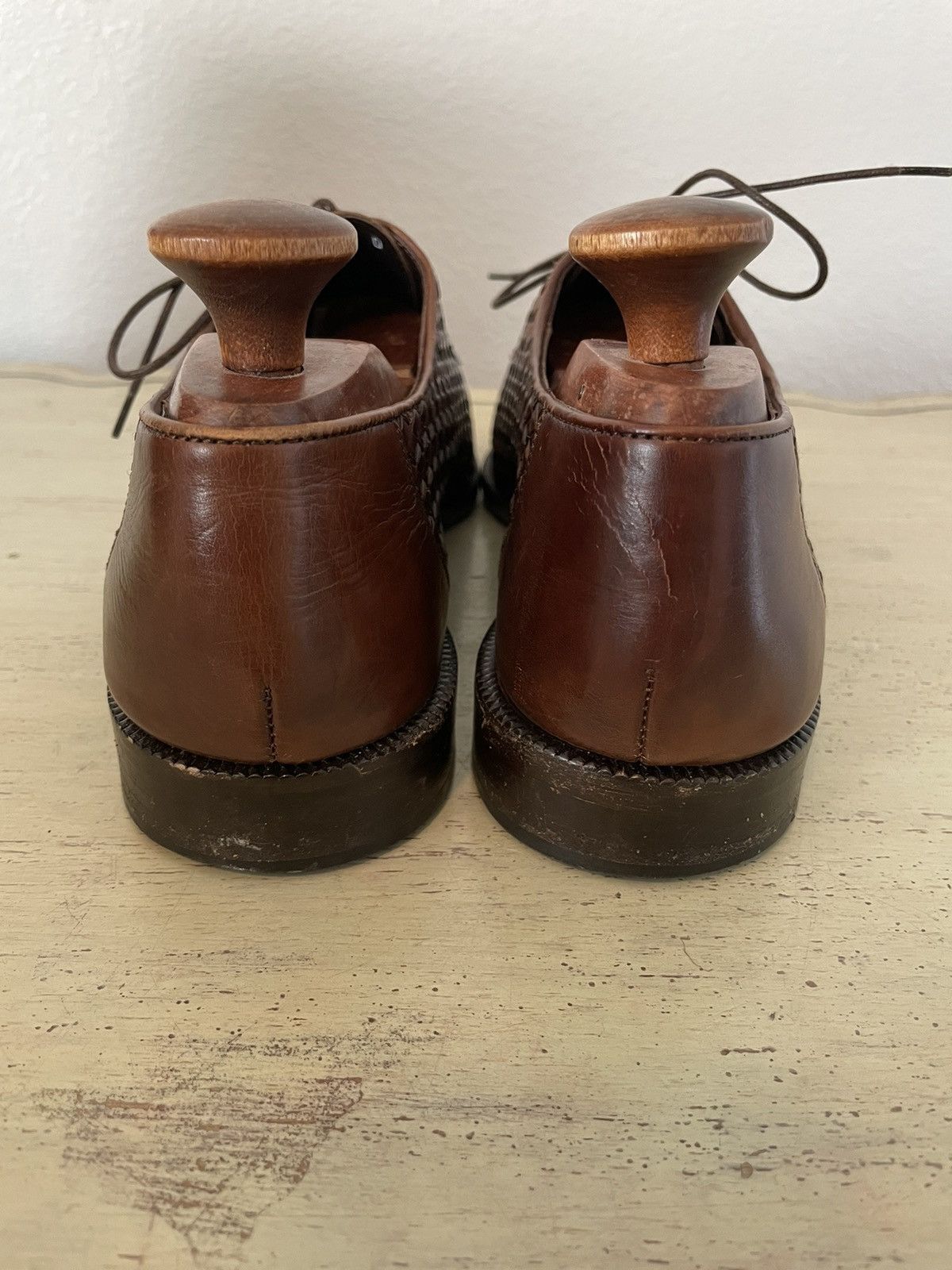 Bragano × Cole Haan Woven Leather Cap Toe Oxfords Size US 11 / EU 44 - 4 Thumbnail