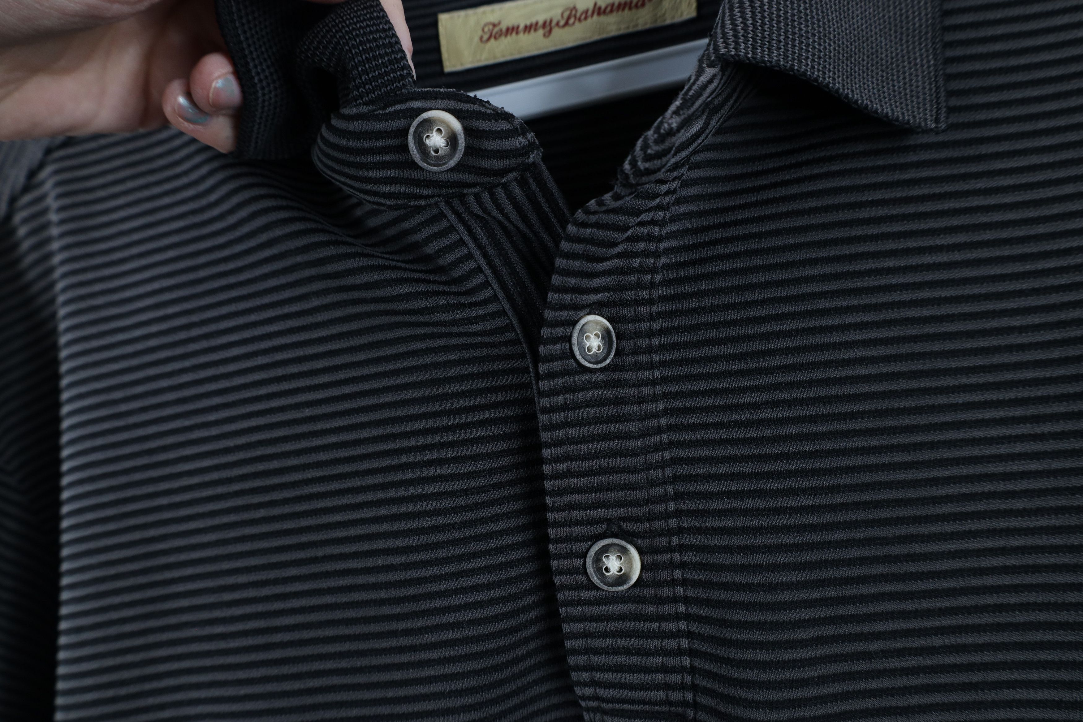 Tommy Bahama × Vintage Vintage Tommy Bahama Knit Short Sleeve Polo Shirt Black Size US M / EU 48-50 / 2 - 6 Thumbnail