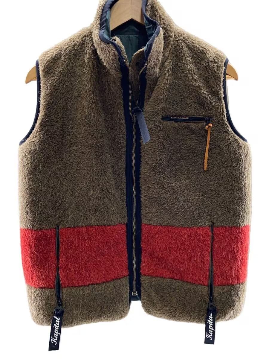 Kapital Striped Fleece Vest Size US XS / EU 42 / 0 - 1 Thumbnail