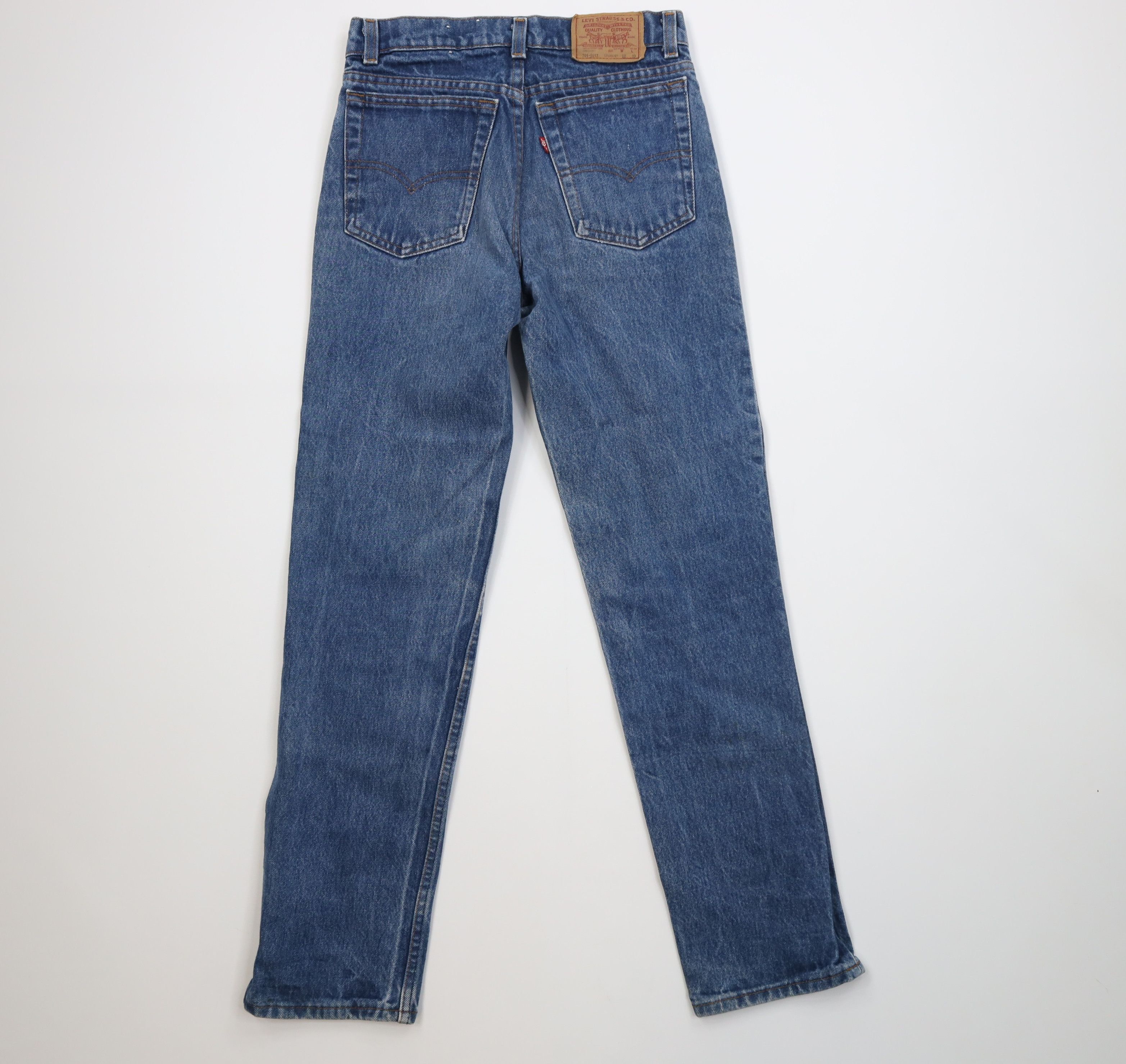 Levi's Vintage 80s Levis 706 Fit Faded Denim Jeans Blue Cotton USA Size 28" / US 6 / IT 42 - 10 Thumbnail