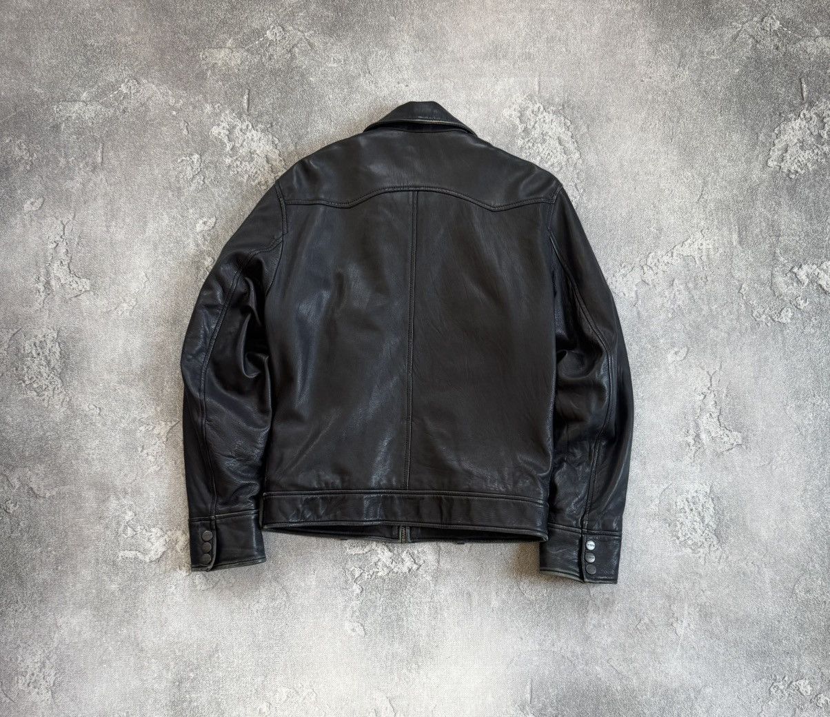 Genuine Leather Retro M/size leather aviator bomber zip jacket pilot track Size US M / EU 48-50 / 2 - 13 Thumbnail
