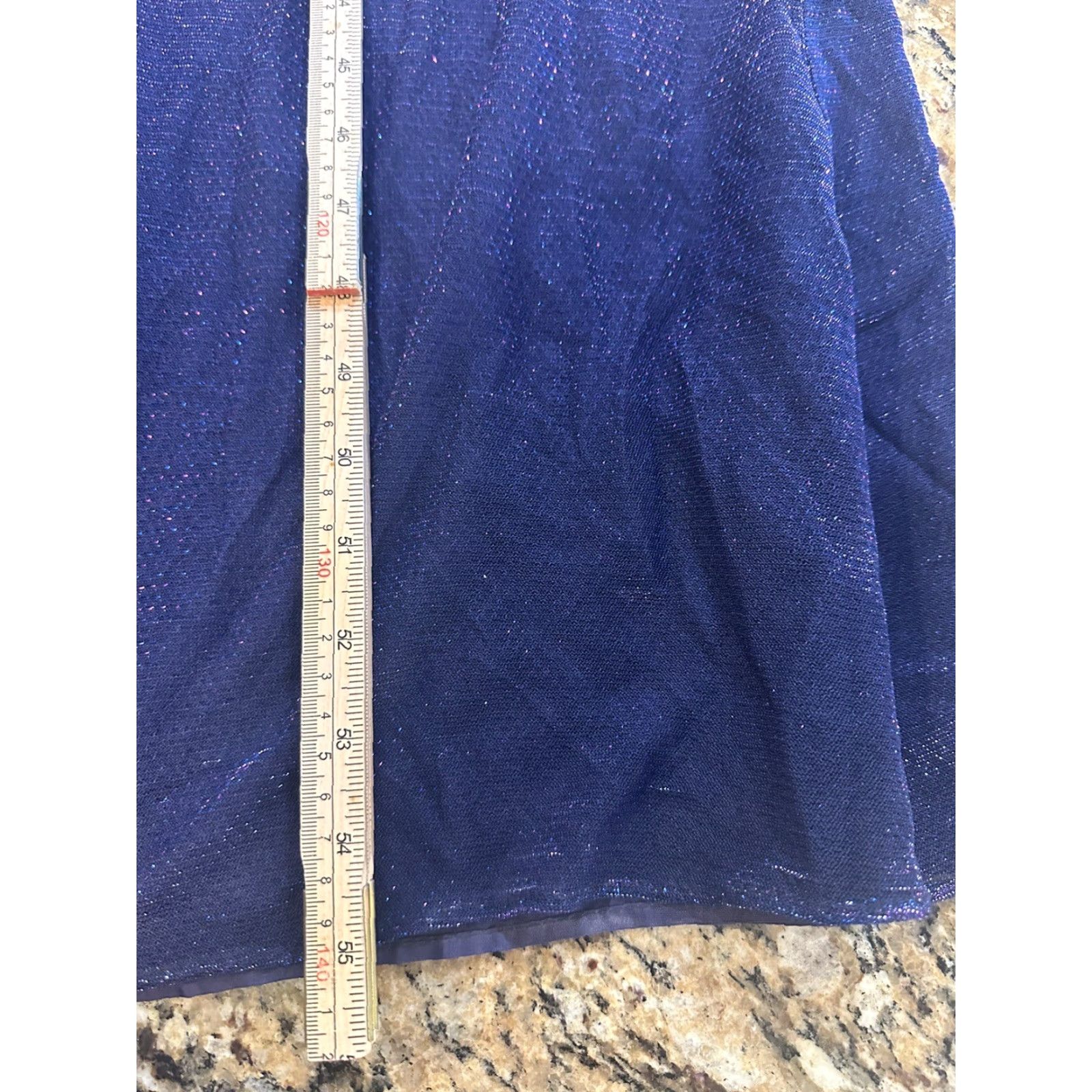 Vintage VINTAGE Jump apparel co Purple Metallic Shimmer Maxi Gown Spaghetti Strap 9/10 Womens Size M / US 6-8 / IT 42-44 - 6 Thumbnail