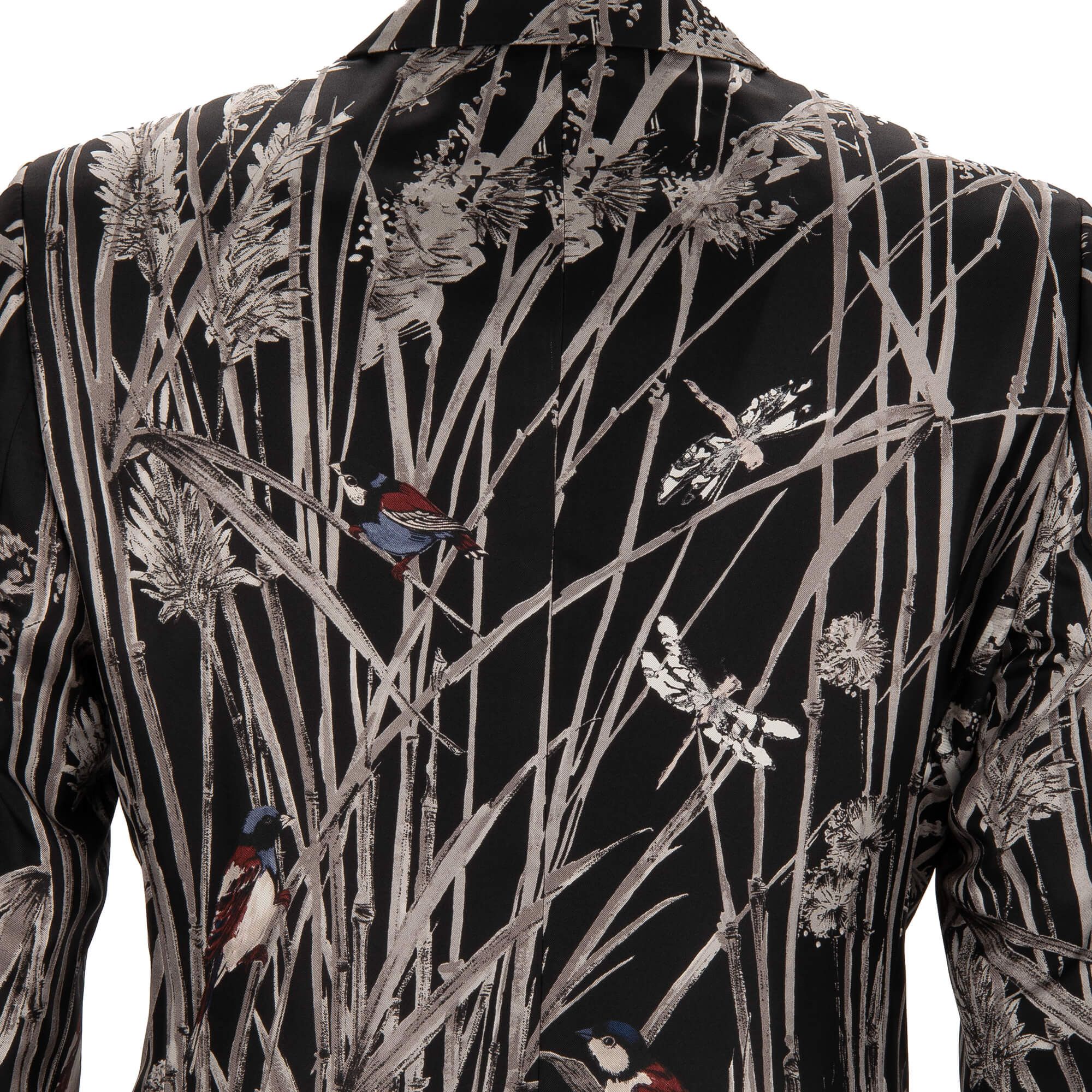 Dolce & Gabbana o1y0125 Bird Print Silk Blazer in Multicolor Size US S / EU 44-46 / 1 - 6 Thumbnail