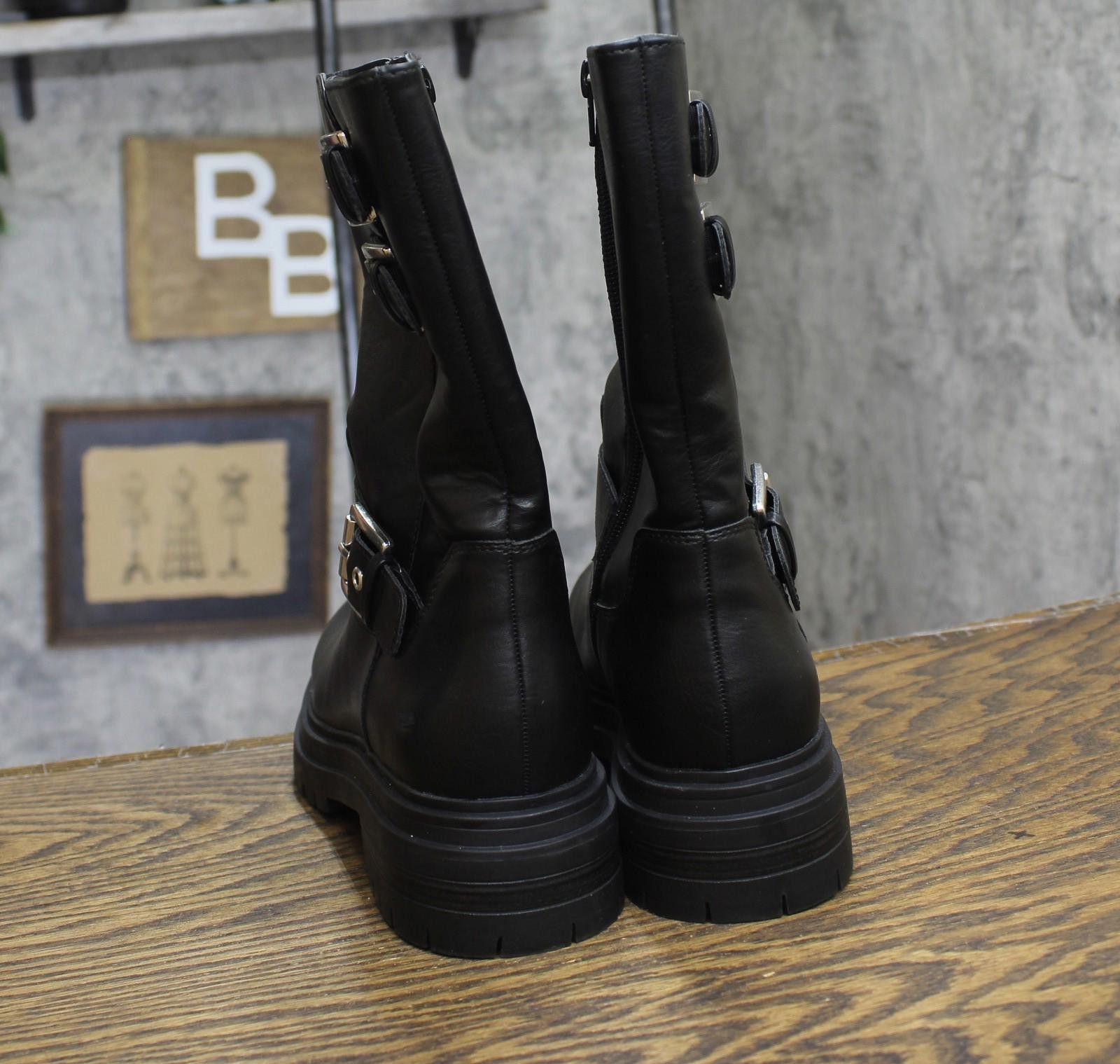 Other New Sun + Stone Engineer Booties 10019660000 Black 9.5m Size US 9.5 / IT 39.5 - 4 Thumbnail