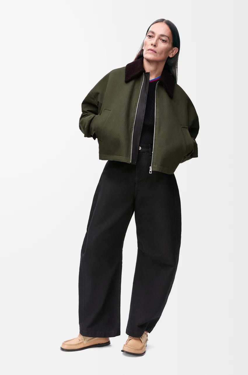 Loewe o1loc1c0525 Jacket in Cotton in Khaki Green Size S / US 4 / IT 40 - 2 Thumbnail