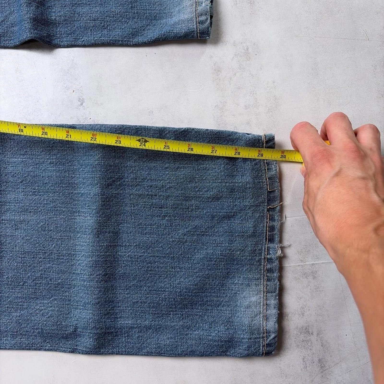 Express Y2K Light Wash Express Grunge Distressed Baggy Denim Jeans Size US 32 / EU 48 - 7 Thumbnail