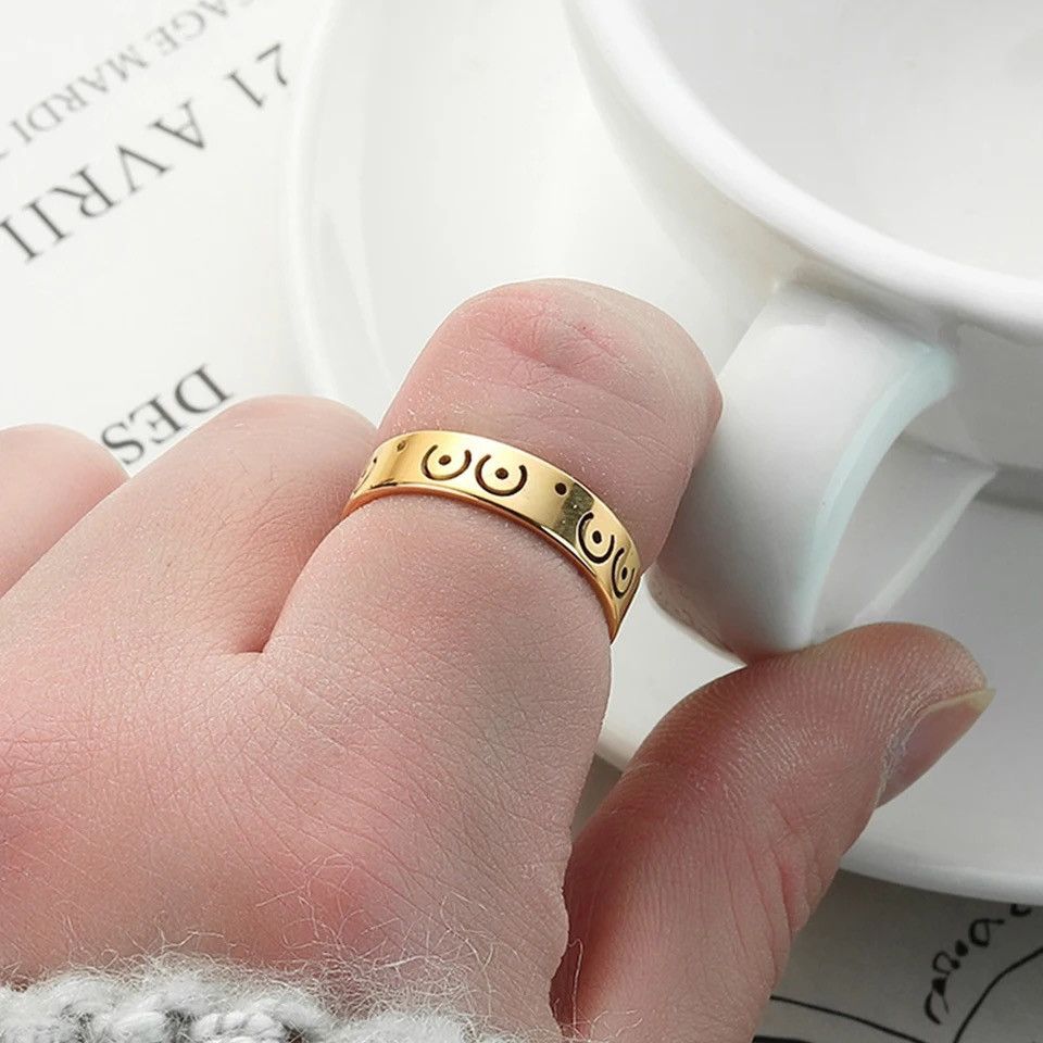 Jewelry Gold Hand Sign Ring "Boobies" Size ONE SIZE - 3 Thumbnail