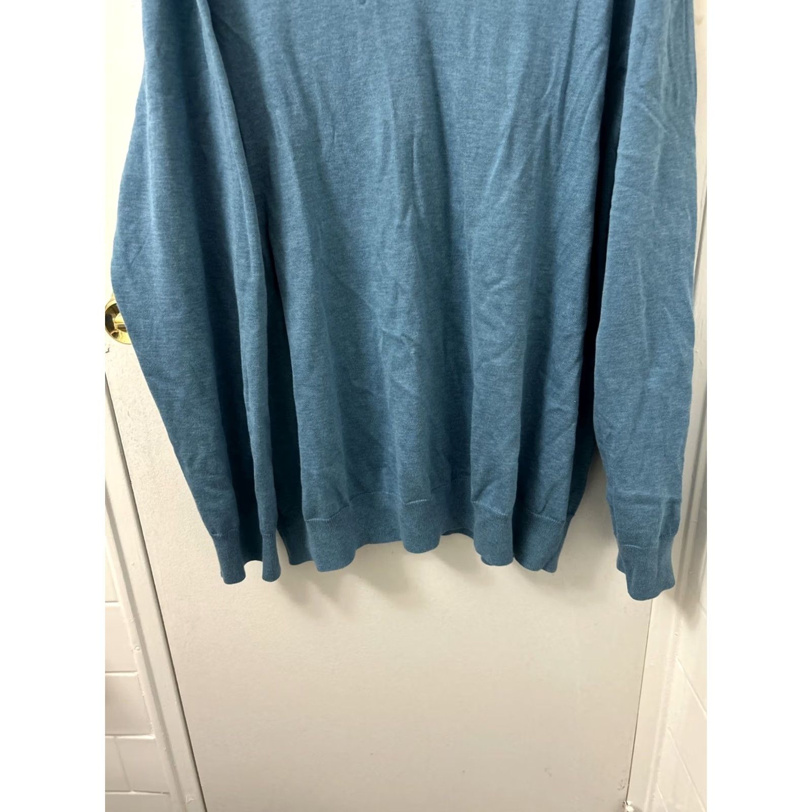 Brooks Brothers Brooks Brothers Sweater Mens 2XL Blue Supima Cotton V-Neck Pullover Sweatshirt Size US XXL / EU 58 / 5 - 3 Thumbnail