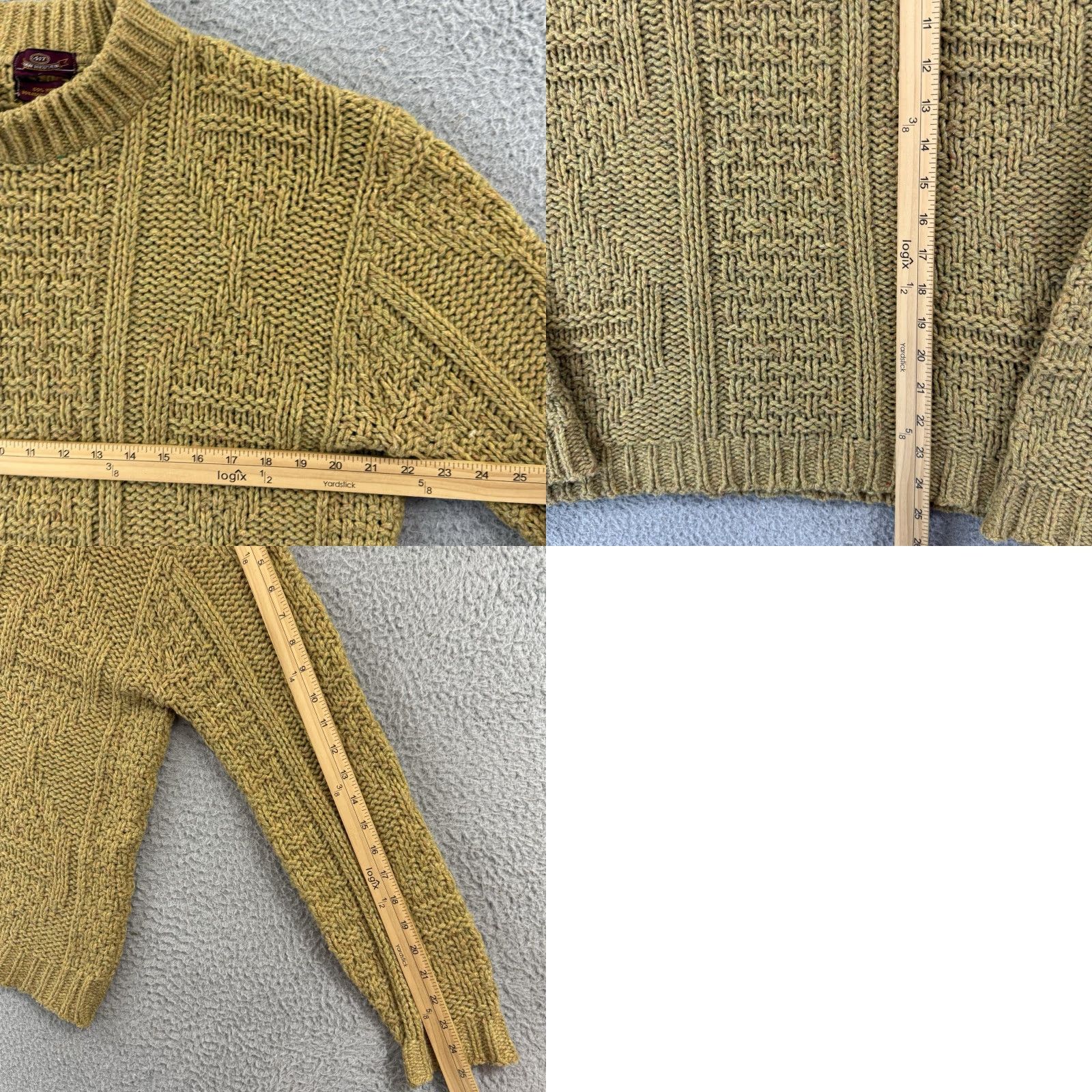 Van Heusen VINTAGE Van Heusen Sweater Mens L Mustard 60s Wool Blend Knit Preppy USA Size US L / EU 52-54 / 3 - 8 Thumbnail