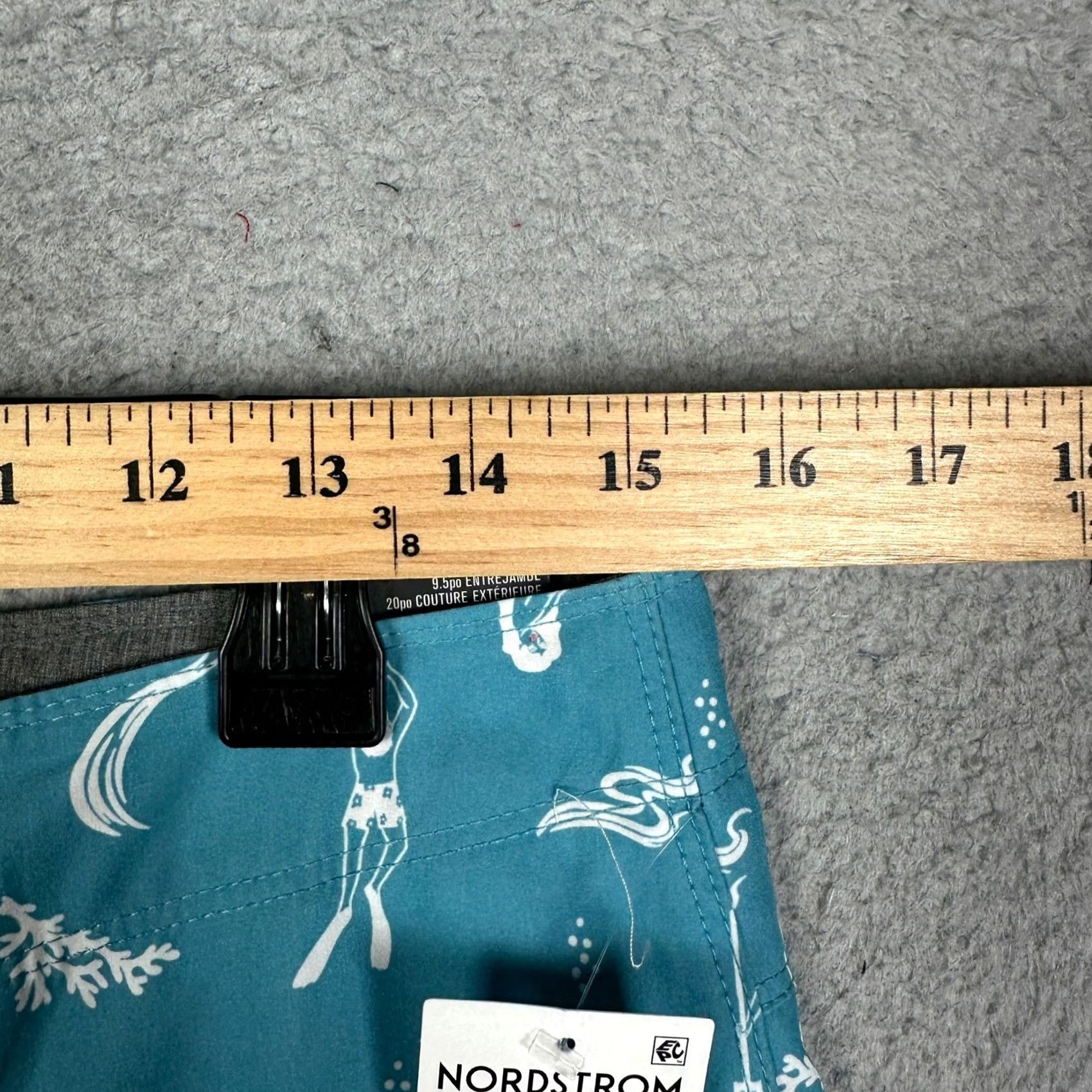 Hurley Hurley Boardshorts Mens 30 Turquoise Mermaid Print 4 Way Stretch Swim Shorts Size US 30 / EU 46 - 6 Thumbnail