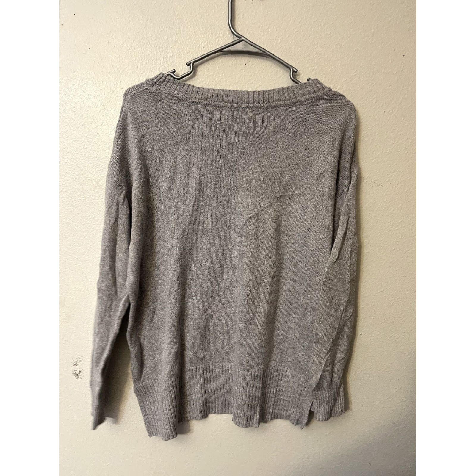 Old Navy Old Navy Pullover Sweater Womens Size M Gray Long Sleeve Crew Neck Knit Cotton Blend Regular Classic Size M / US 6-8 / IT 42-44 - 2 Thumbnail