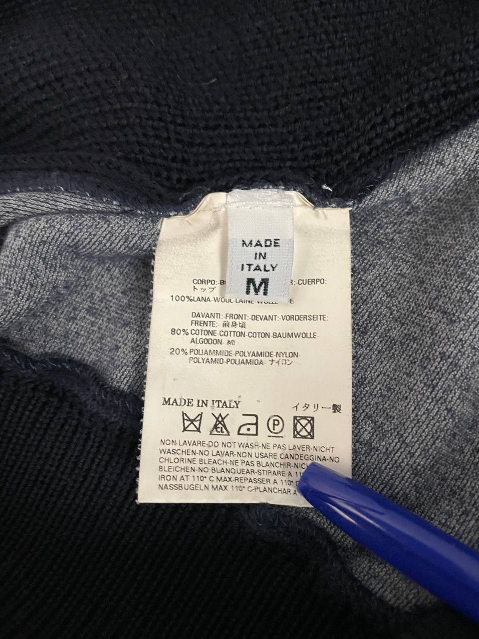 Maison Margiela Maison Margiela Sweater Navy Velour Size US M / EU 48-50 / 2 - 10 Thumbnail