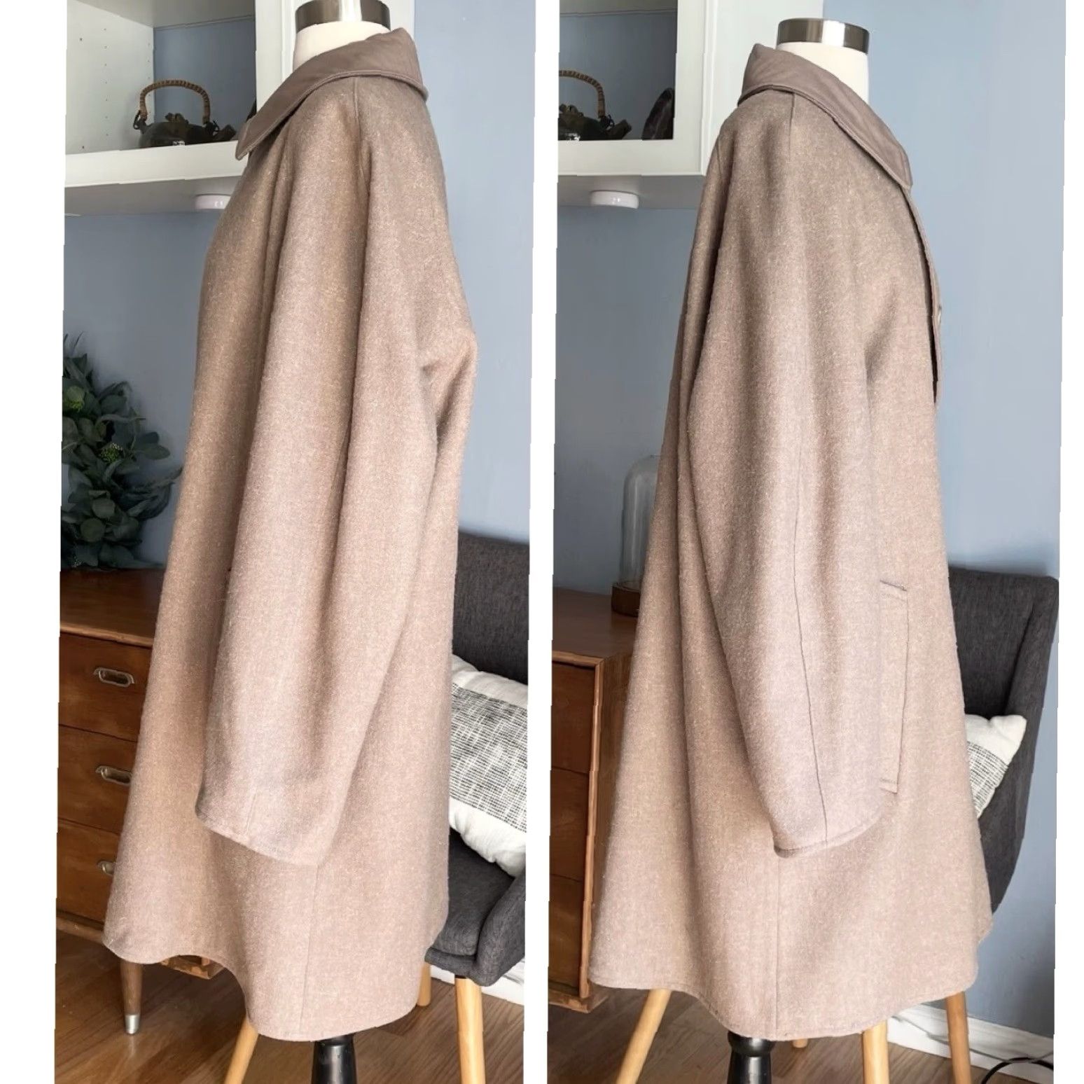 Pendleton VINTAGE Pendleton Wool Coat Jacket Overcoat Reversible Taupe 42 Men Coat Wool Button-FrontPocket Overcoat 70s USA Size US XS / EU 42 / 0 - 6 Thumbnail