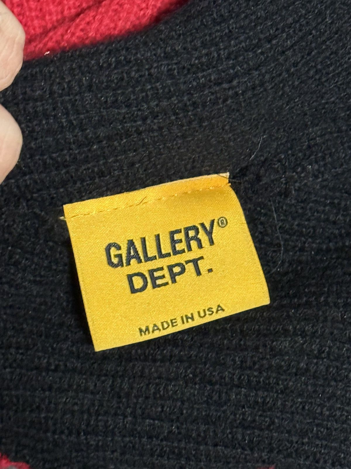 Gallery Dept. GALLERY DEPT. TOPANGA BLACK AND RED CASHMERE WOOL BEANIE OS Size ONE SIZE - 5 Thumbnail