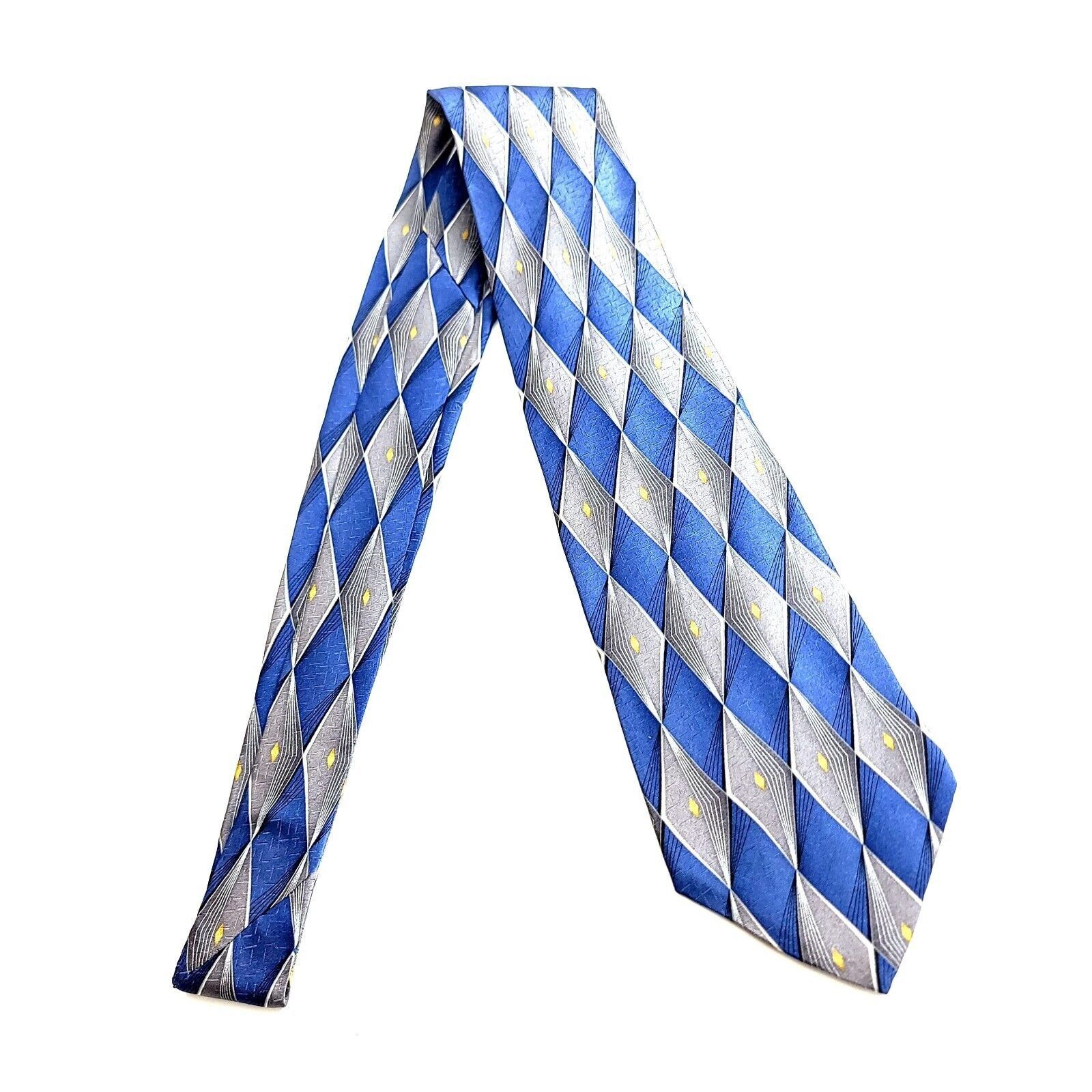 Arrow Arrow Blue Gray Geometric Jacquard Print Silk Tie Size ONE SIZE - 6 Thumbnail