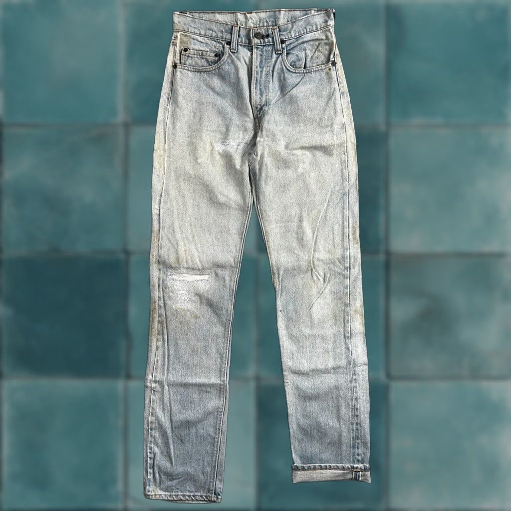 Levi's VINTAGE Levis 505 VTG 70s SS Redline Selvedge USA XX Jeans Light Wash Talon 29x34 Size US 29 - 1 Thumbnail